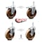 Service Caster 5 Inch High Temp Phenolic Swivel 10mm Stem Caster Total Lock Brake SCC, 2PK SCC-TSTTL20S514-PHSHT-M1015-2-S-2 - alternate 5